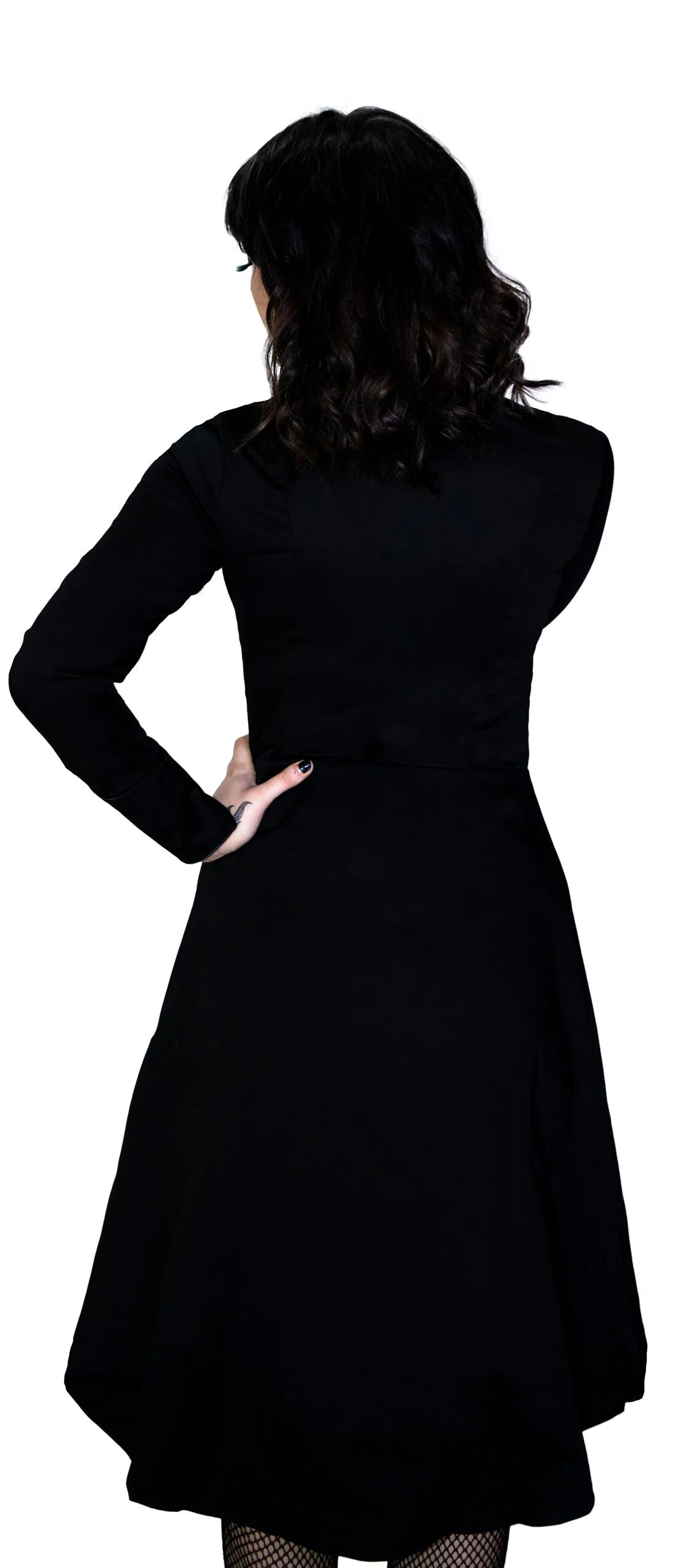 Avant-garde Military Hi Lo Black Mini Dress - Liberty - Dr Faust