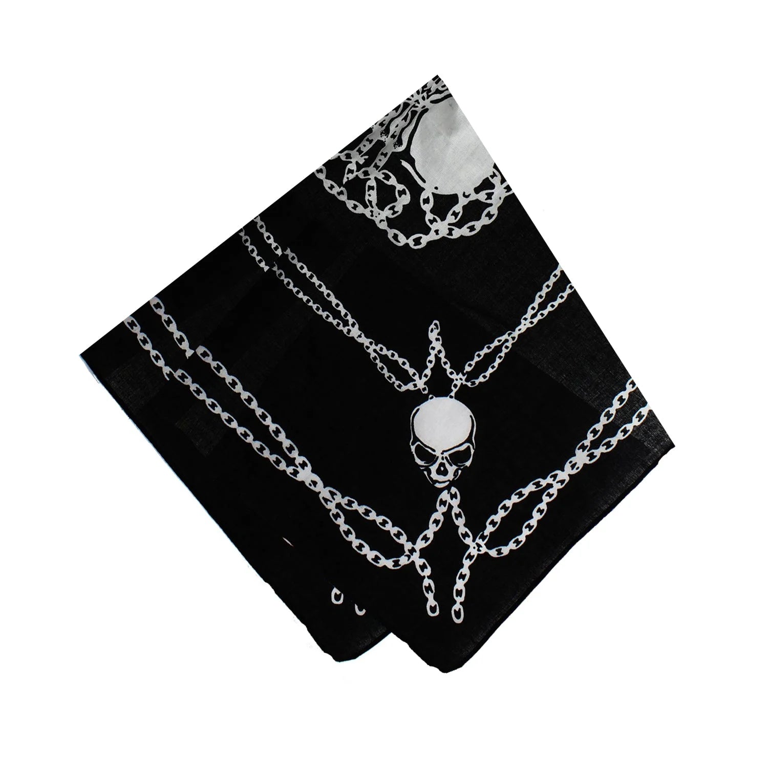 Chains & Skulls Black Cotton Bandana - Dale - Dr Faust