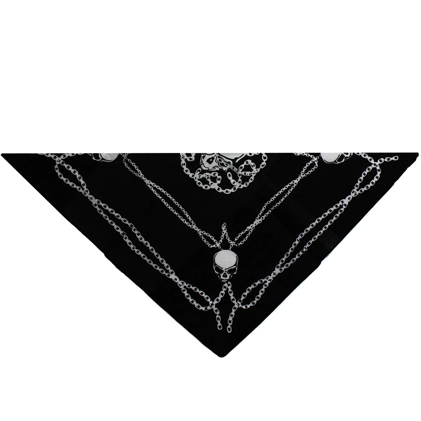 Chains & Skulls Black Cotton Bandana - Dale - Dr Faust