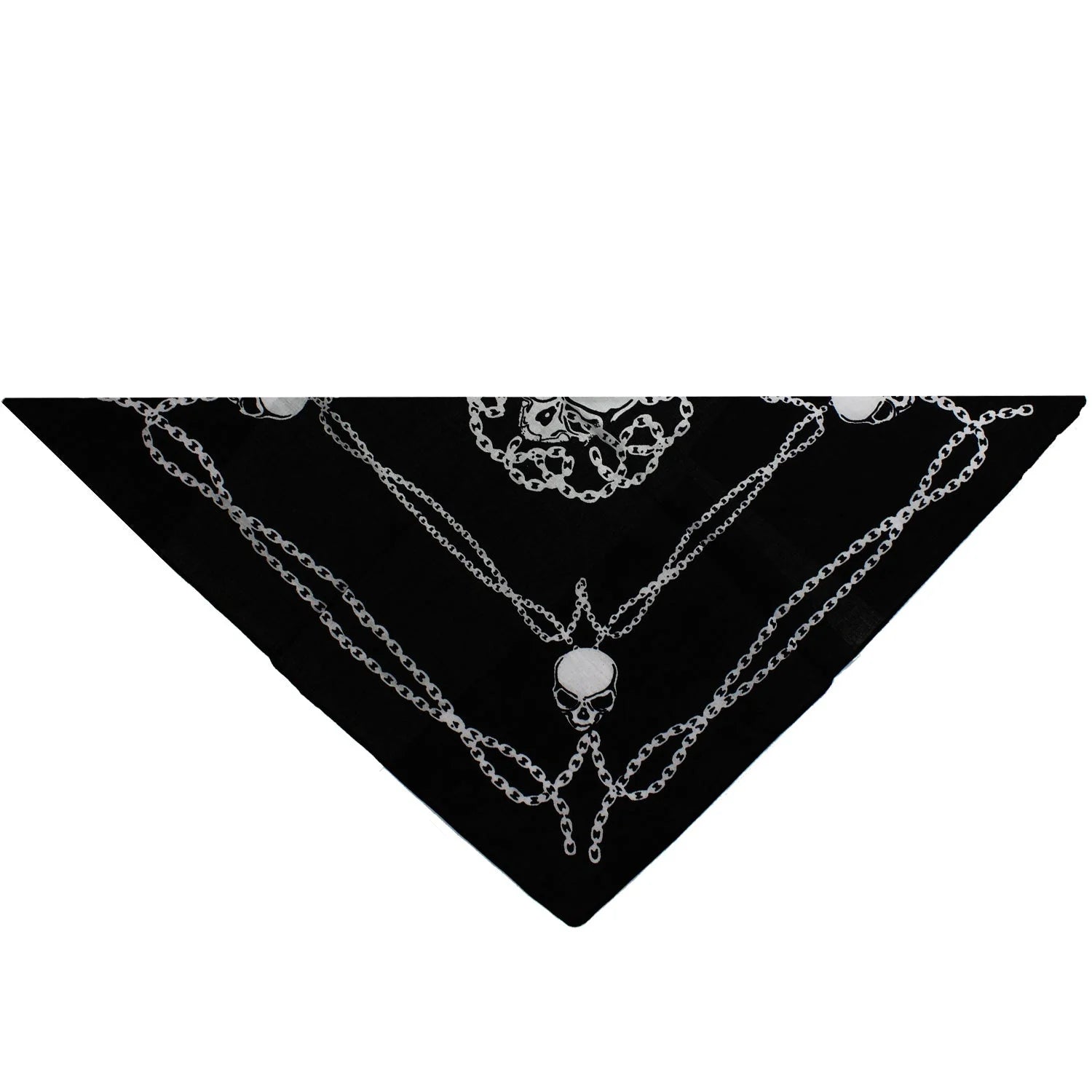 Chains & Skulls Black Cotton Bandana - Dale - Dr Faust