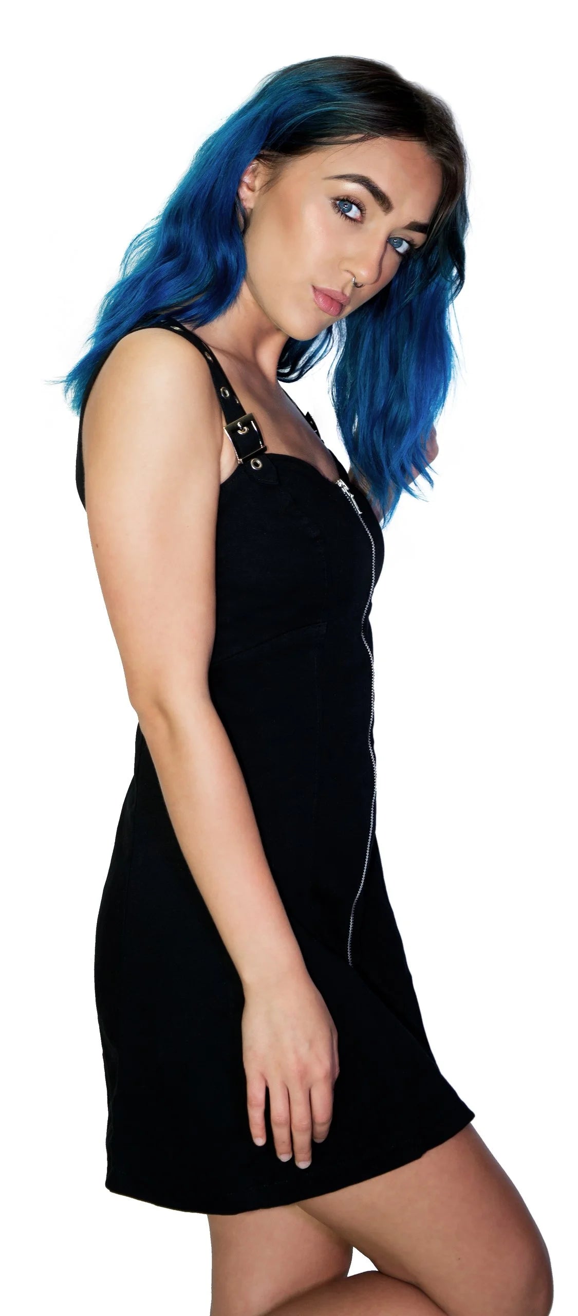 Club Double Strap Black Mini Dress - Kinley - Dr Faust