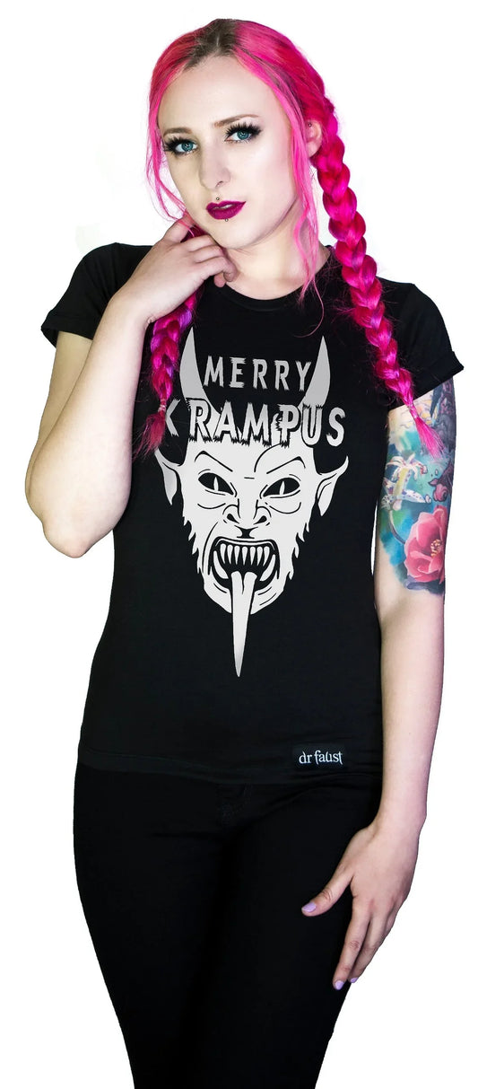 Festive Gothmas Krampus Black T-Shirt - Saturnalia - Dr Faust