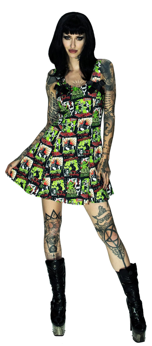 Horror B Movie Mini Dress - Myra - Dr Faust