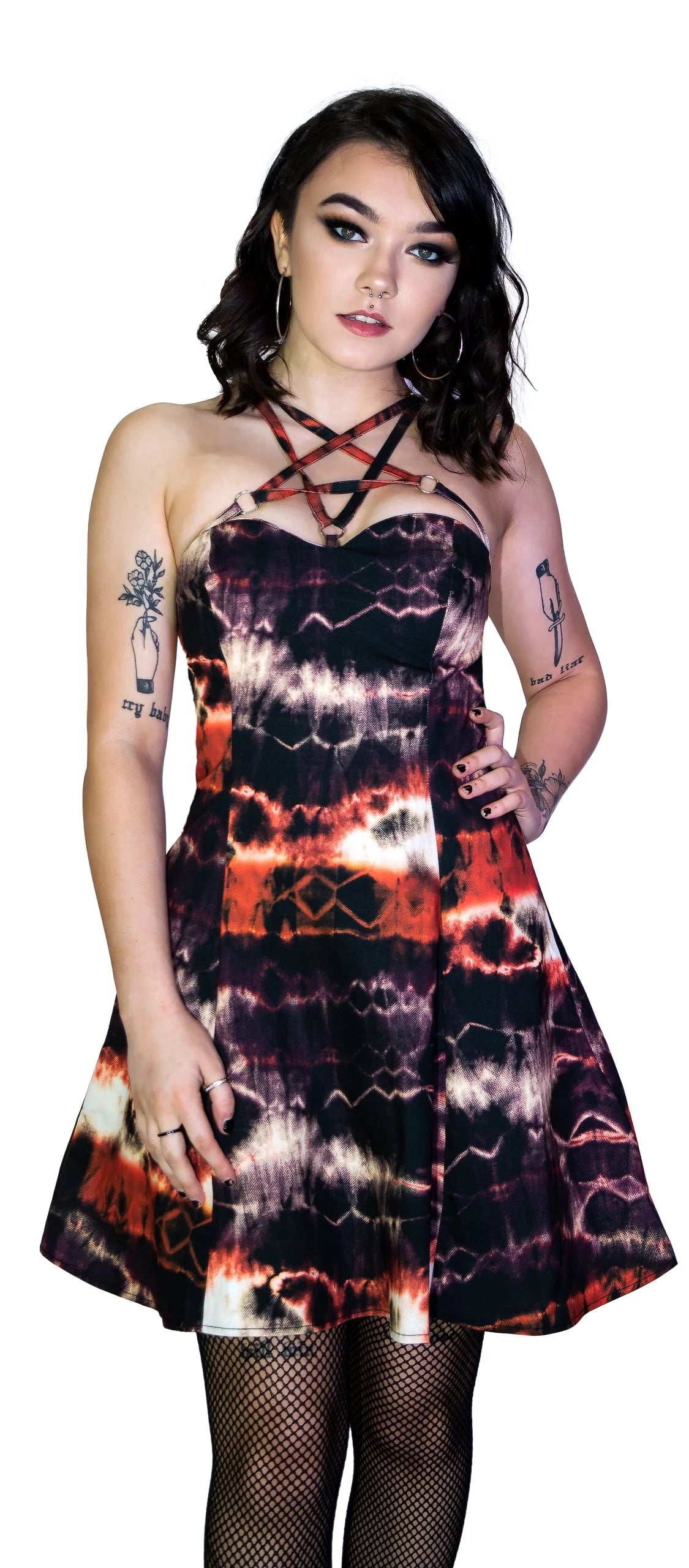 Mars Attack Pentagram Tie Dye Mini Dress - Marisol Dr Faust Mars Attack Pentagram Tie Dye Mini Dress - Marisol Dr Faust