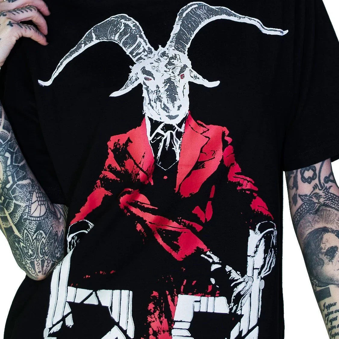 Modern Day Lucifer Nu Goth Black T-Shirt - Déchu - Dr Faust