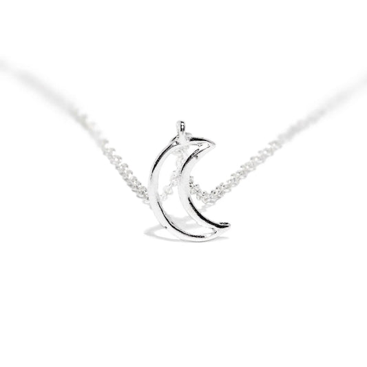 Moon Crescent Lunar Eclipse Pendant and Necklace - London - Dr Faust