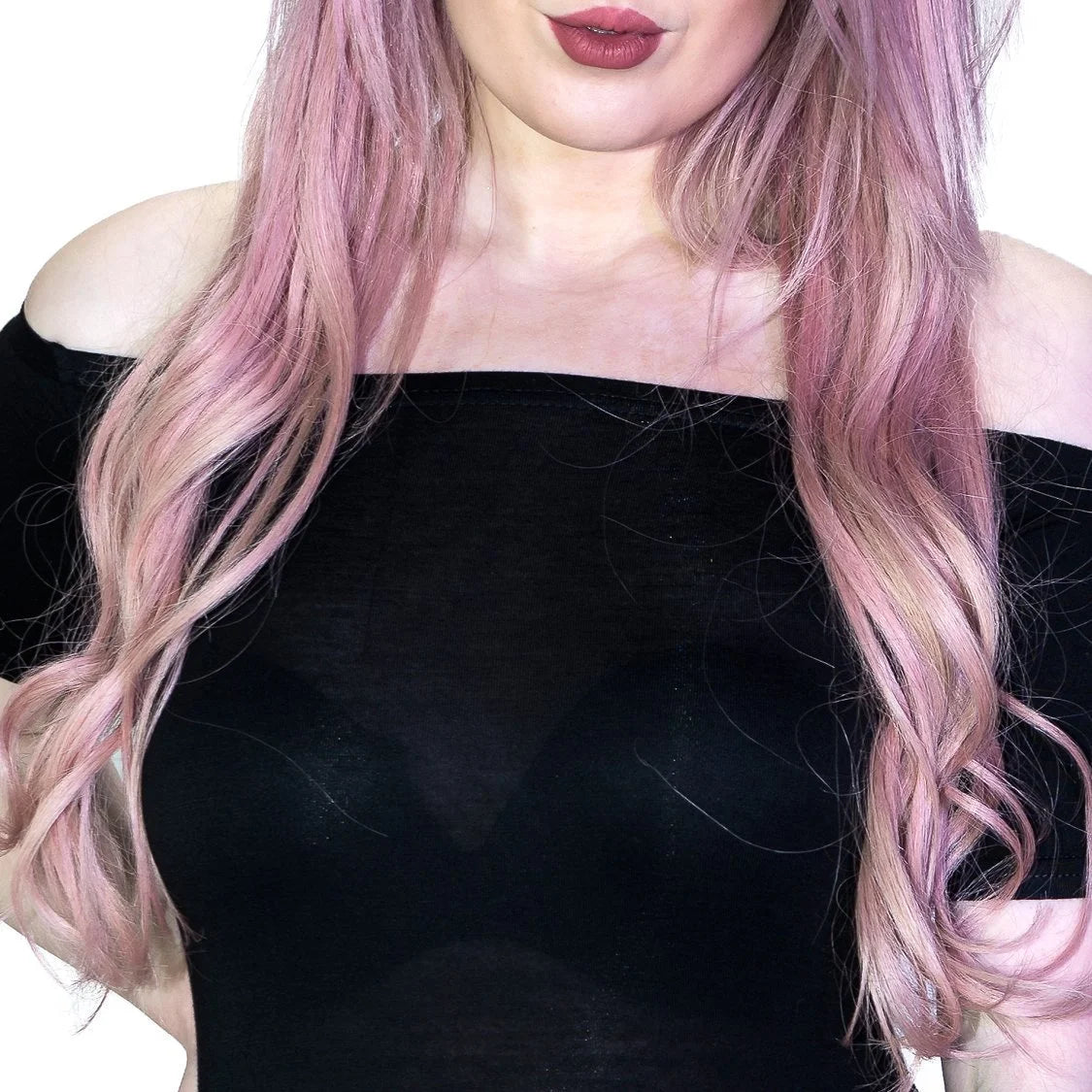 Off Shoulder Bodycon Nu Goth Black Mini Dress - Lottie - Dr Faust