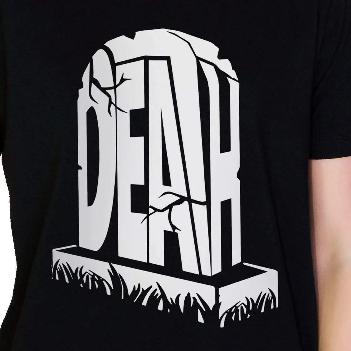 The End Death Tombstone Black T-Shirt - Maiden - Dr Faust