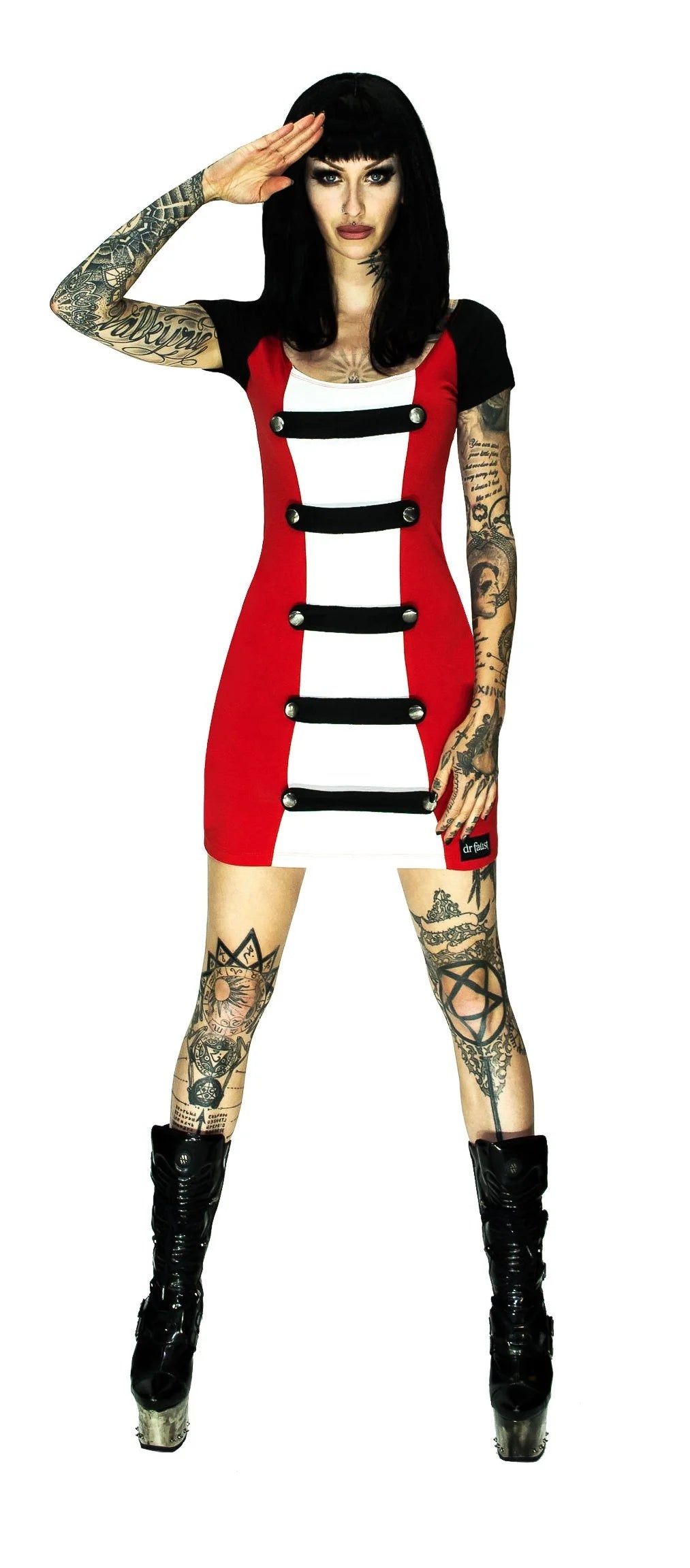 Rare British Military Band Mini Dress - Ashley - Dr Faust