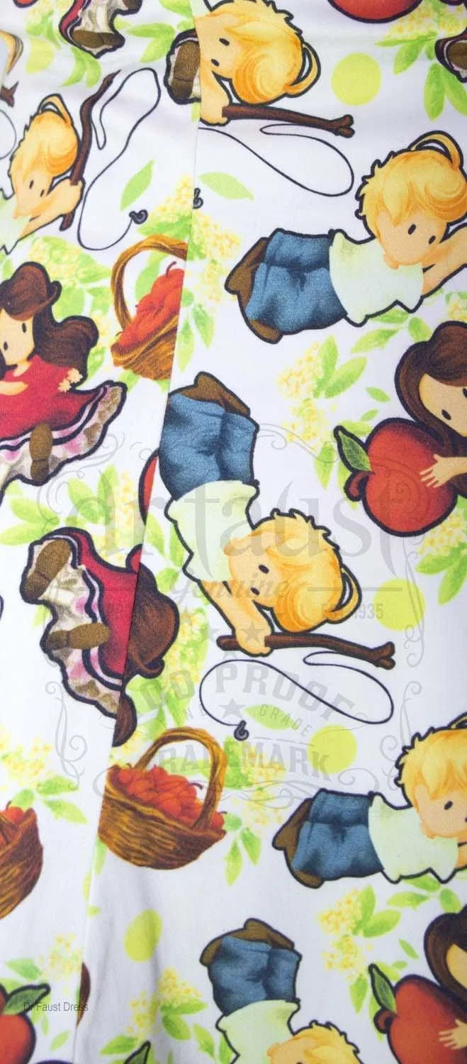 Red Apples Cute Mini Dress - Elizabeth - Dr Faust