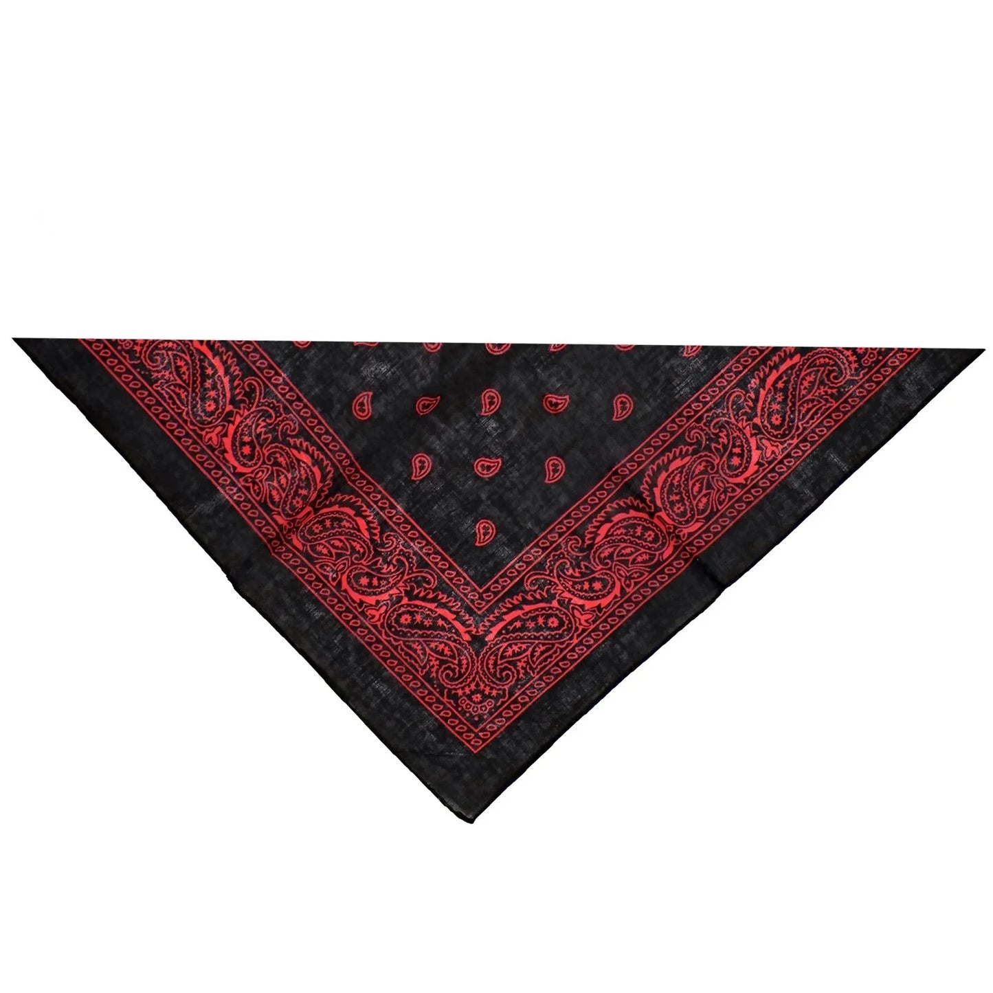 Red Design Black Cotton Bandana - Everard - Dr Faust