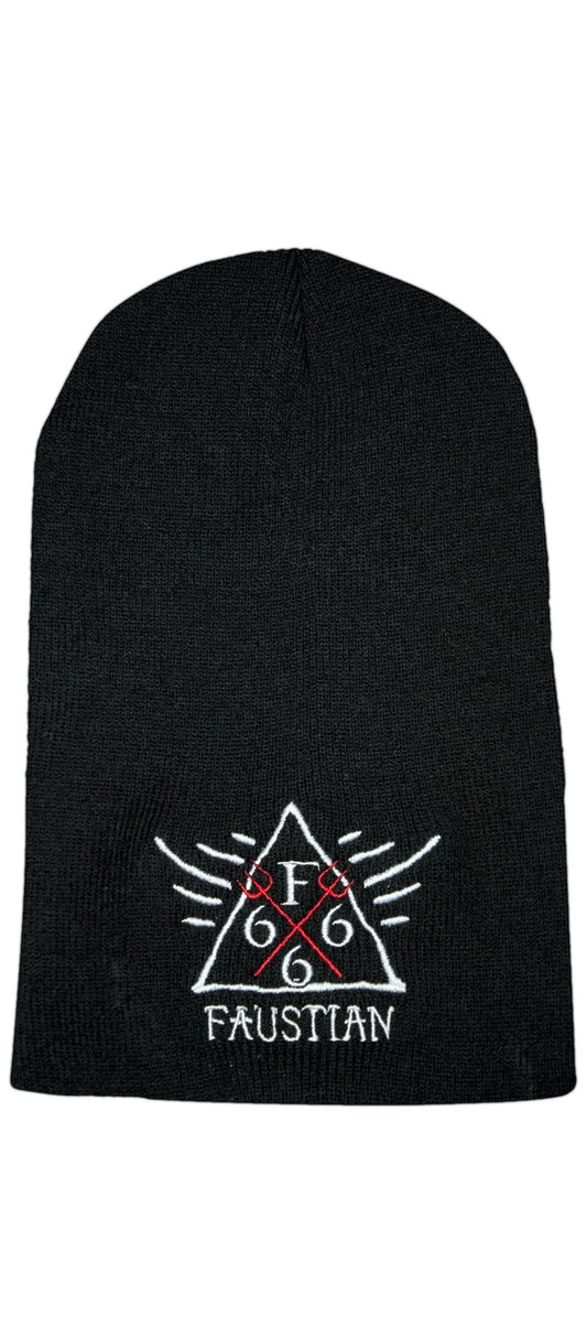 Red Pitchforks 666 Black Beanie - Lucky - Dr Faust