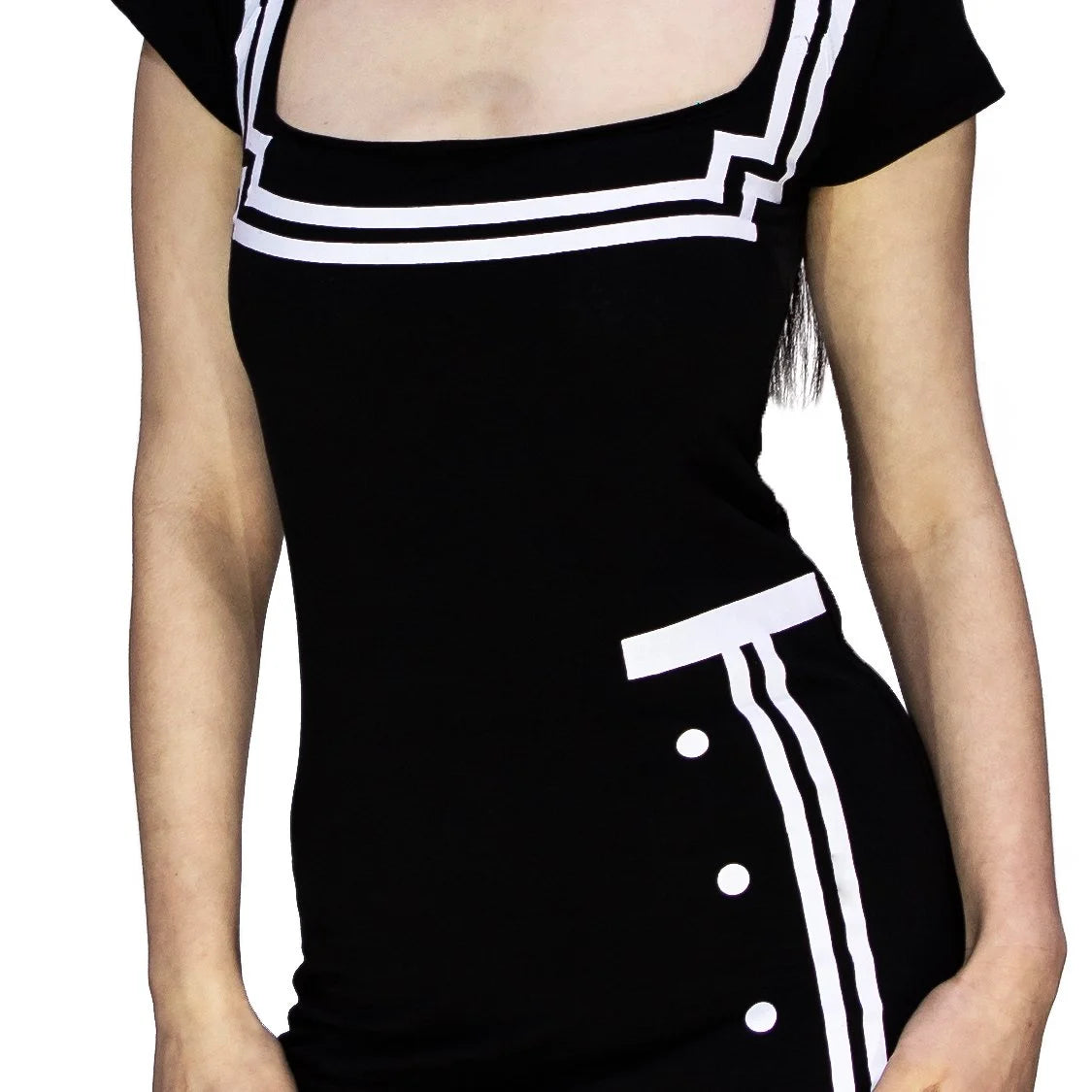 Sailor Black Mini Dress - Maria - Dr Faust