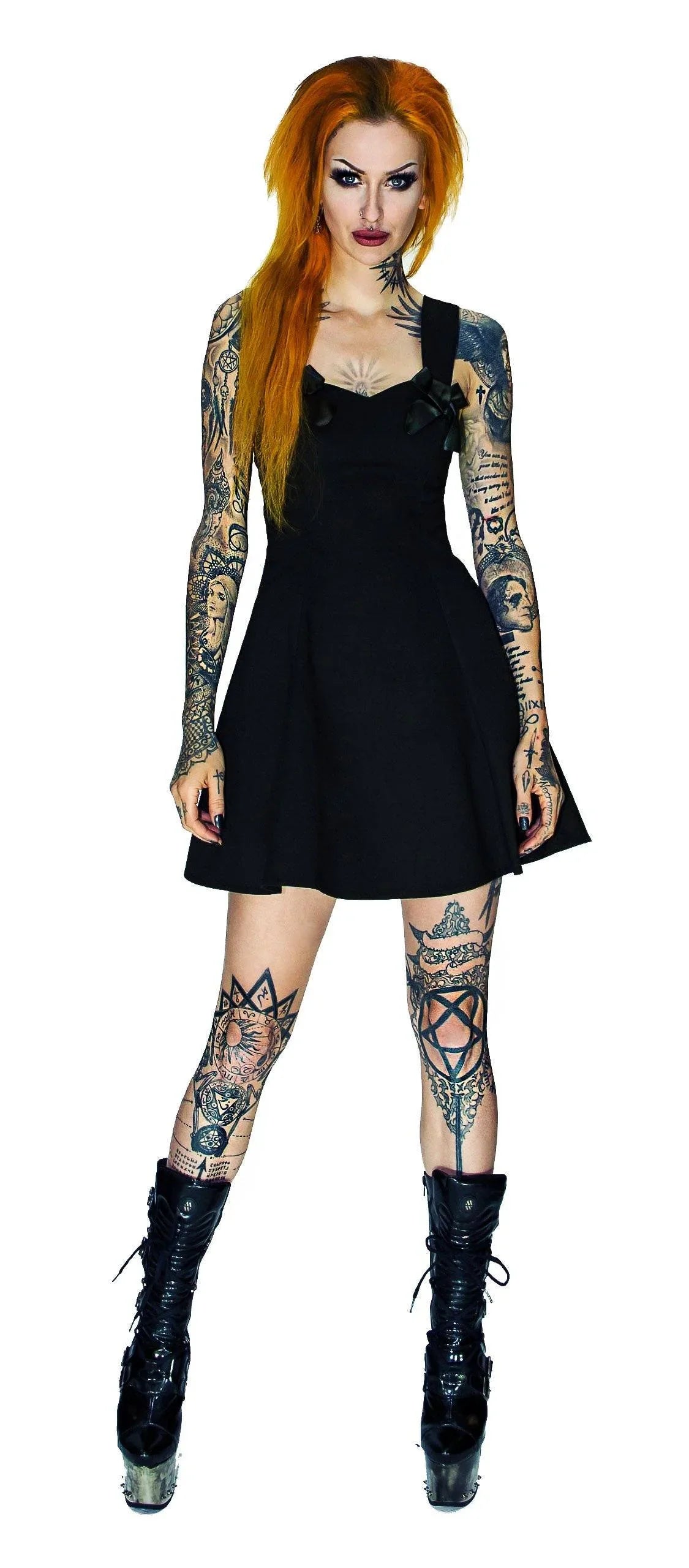 LBD Corset Fibre Little Black Mini Dress - Samantha - Dr Faust