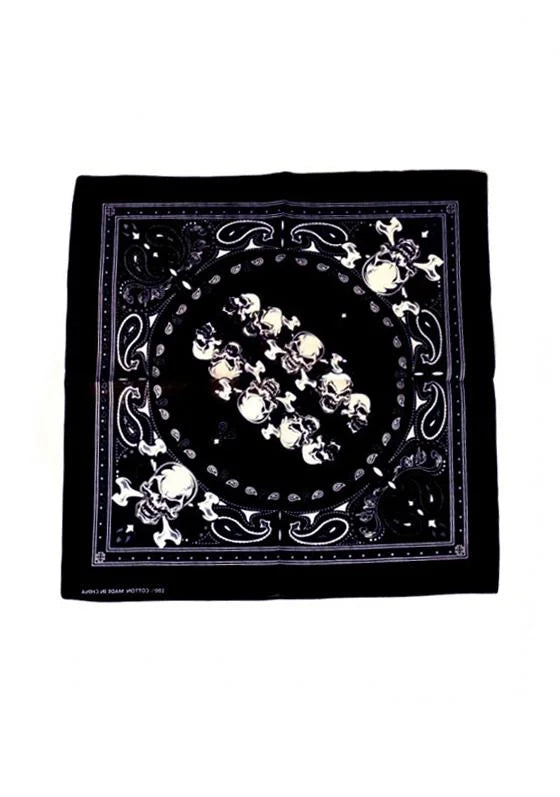 Skull and Crossbones Cotton Bandana - Bjorn - Dr Faust