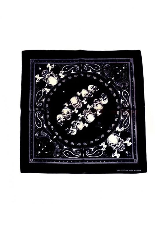 Skull and Crossbones Cotton Bandana - Bjorn - Dr Faust