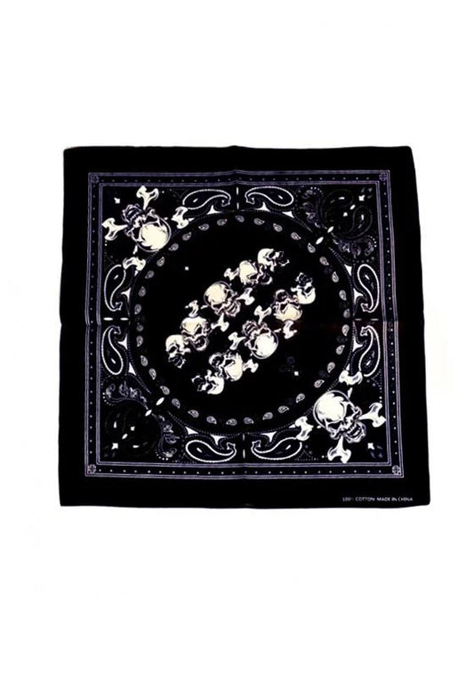 Skull and Crossbones Cotton Bandana - Bjorn - Dr Faust