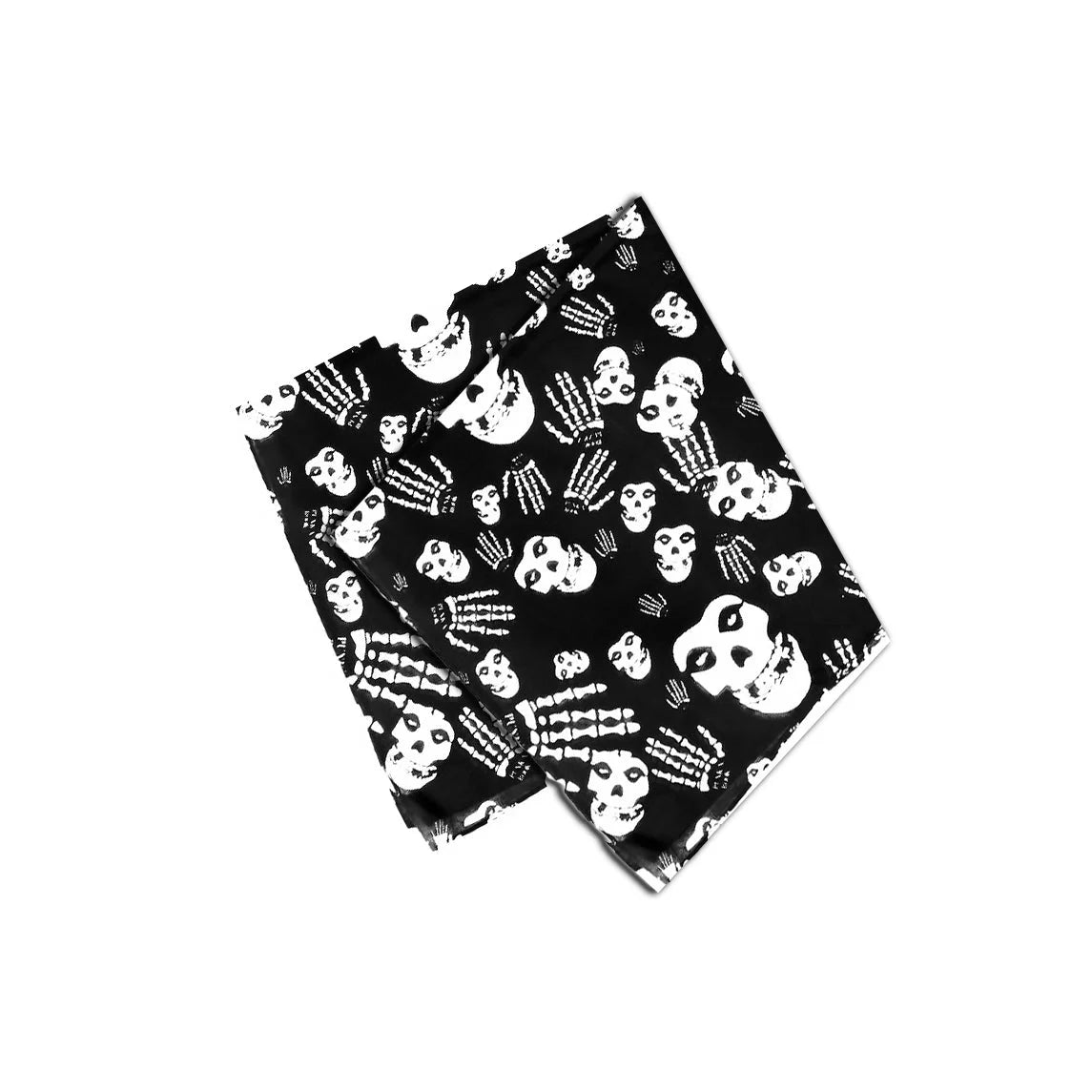 Skulls and Skeleton Hands Black Cotton Bandana - Glenn - Dr Faust