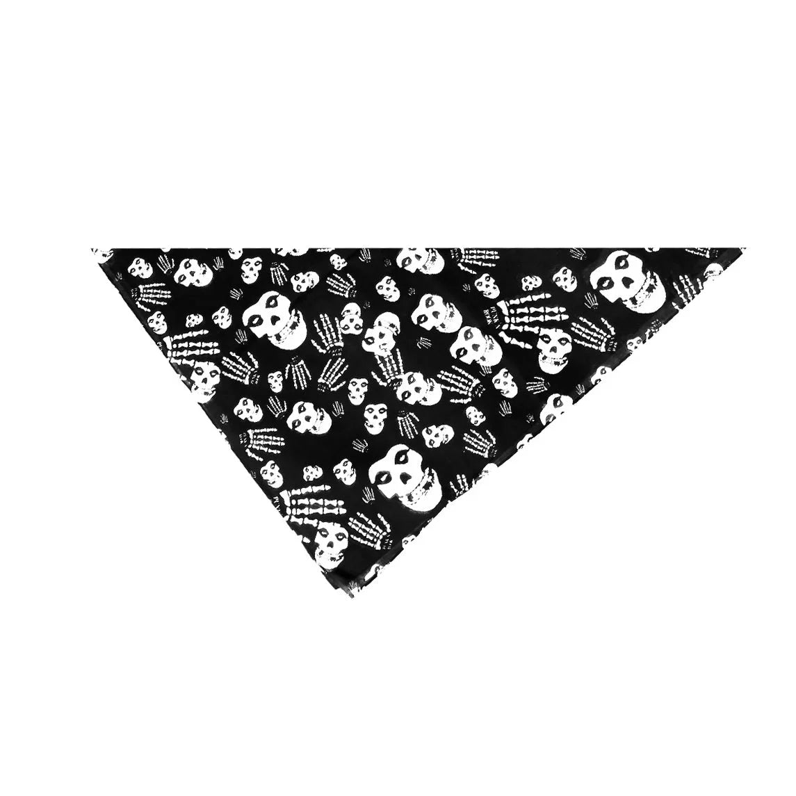 Skulls and Skeleton Hands Black Cotton Bandana - Glenn - Dr Faust