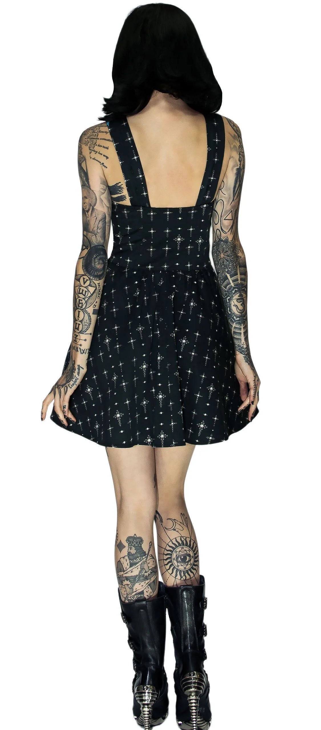 Stained Windows Pattern Jesus Mini Dress - Jillian - Dr Faust