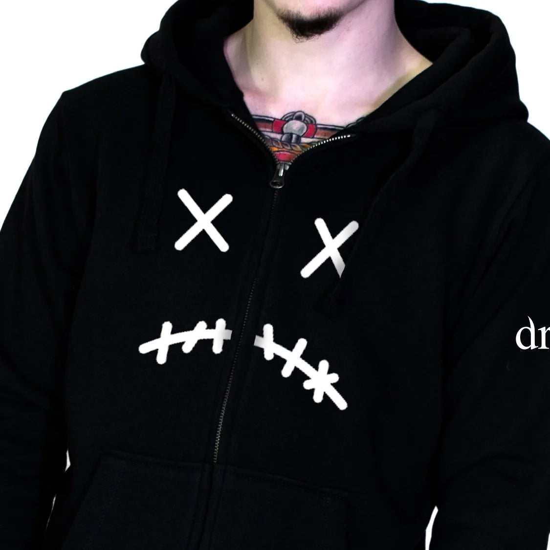 The Sad Man Thick Men's Black Hoodie - Gerald - Dr Faust