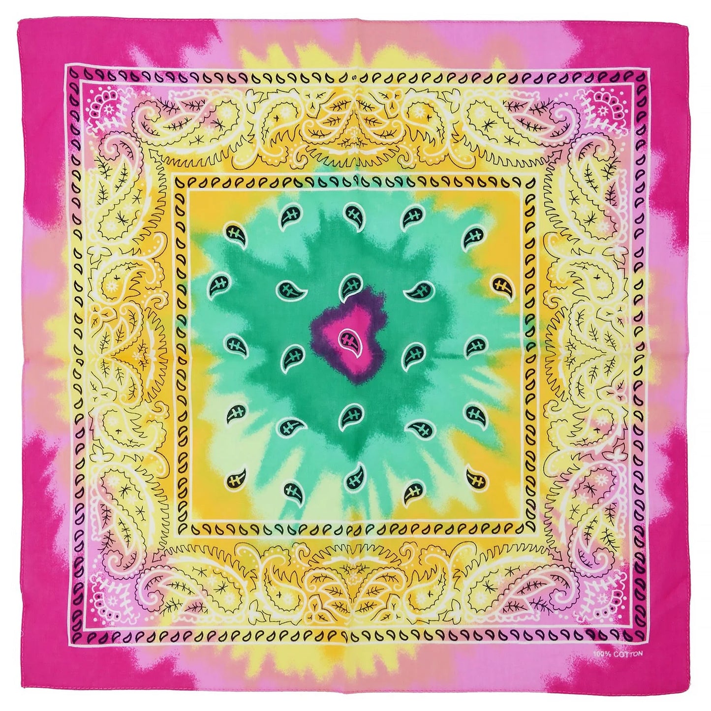 Tie Dye Rainbow Cotton Bandana - Everard - Dr Faust