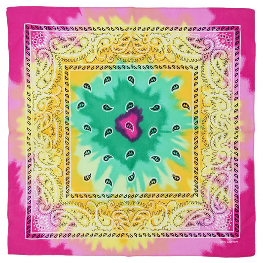 Tie Dye Rainbow Cotton Bandana - Everard - Dr Faust
