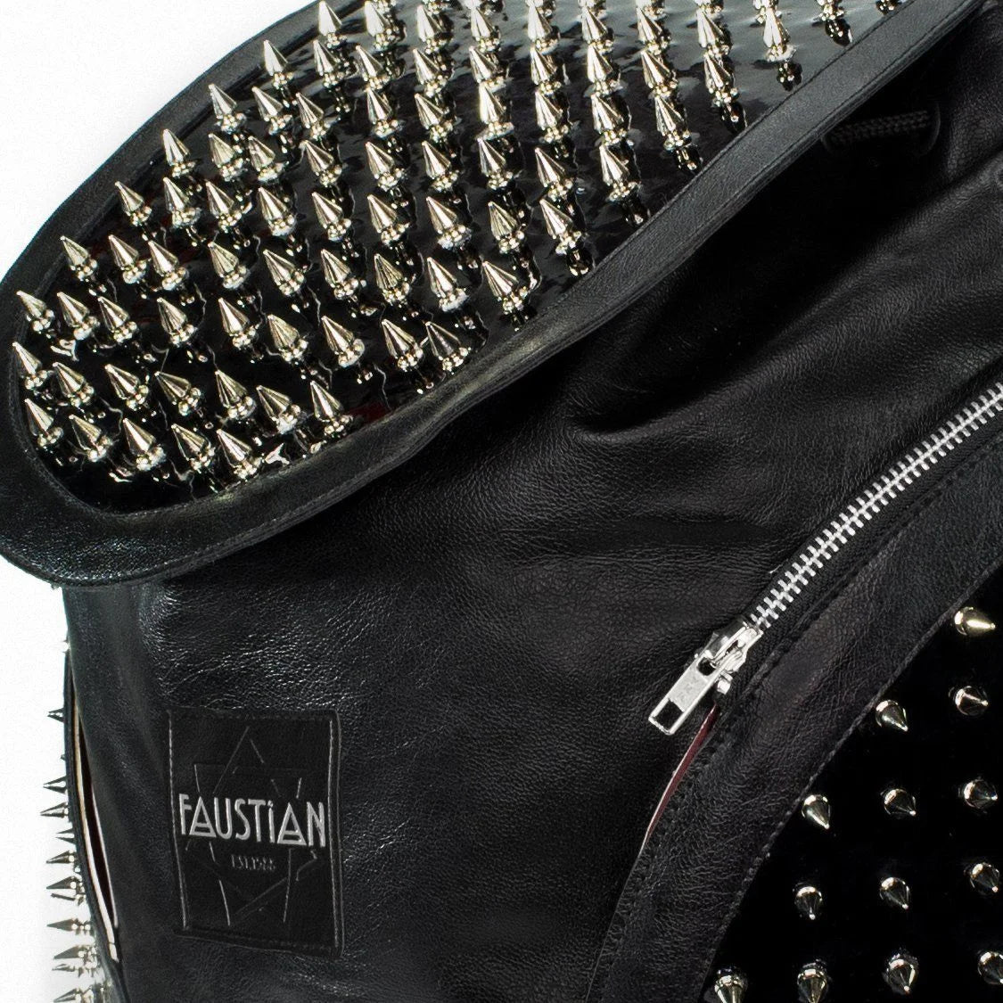 Uber Spiked Black Vegan Leather Backpack - Blakely - Dr Faust