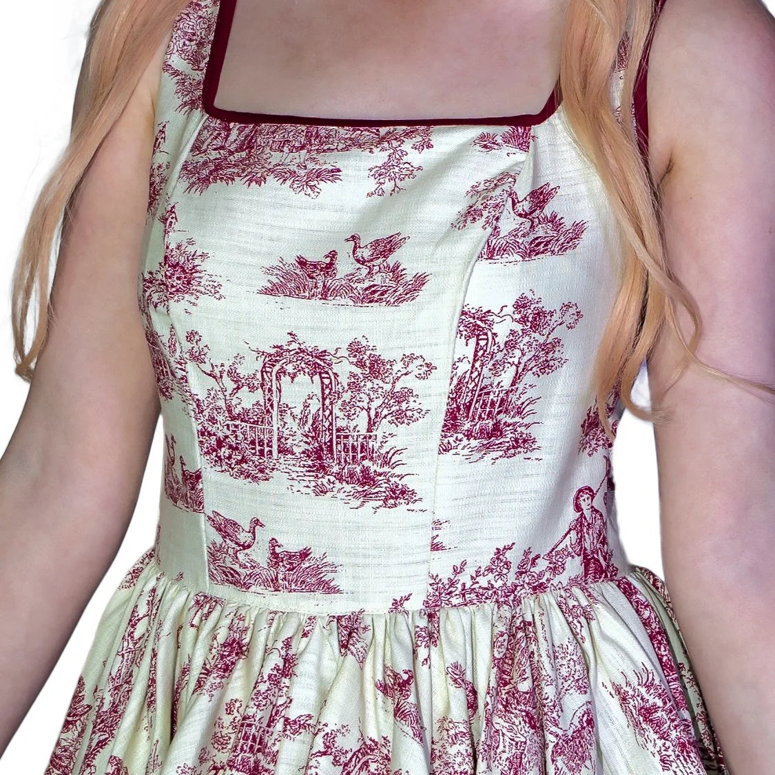 Victorian Vintage Red High-Low Dress - Miriam - Dr Faust