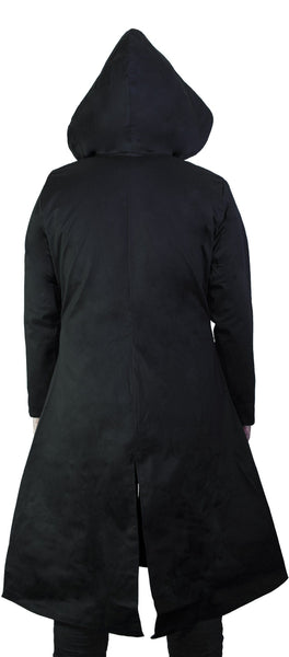 Black Goggles Long Cotton Coat - Gregory - Dr Faust