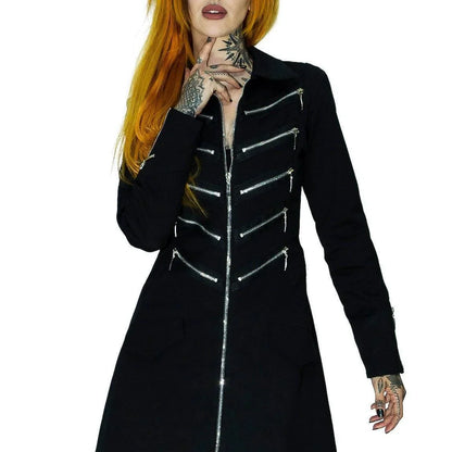 Alternative Matrix Long Cotton Black Coat - Bellona - Dr Faust