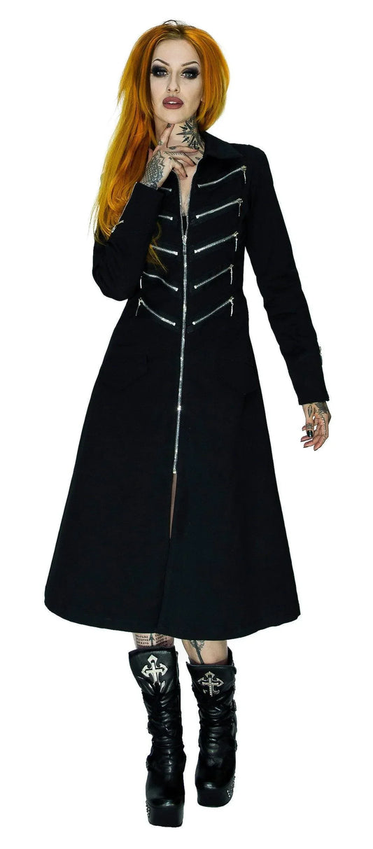 Alternative Matrix Long Cotton Black Coat - Bellona - Dr Faust