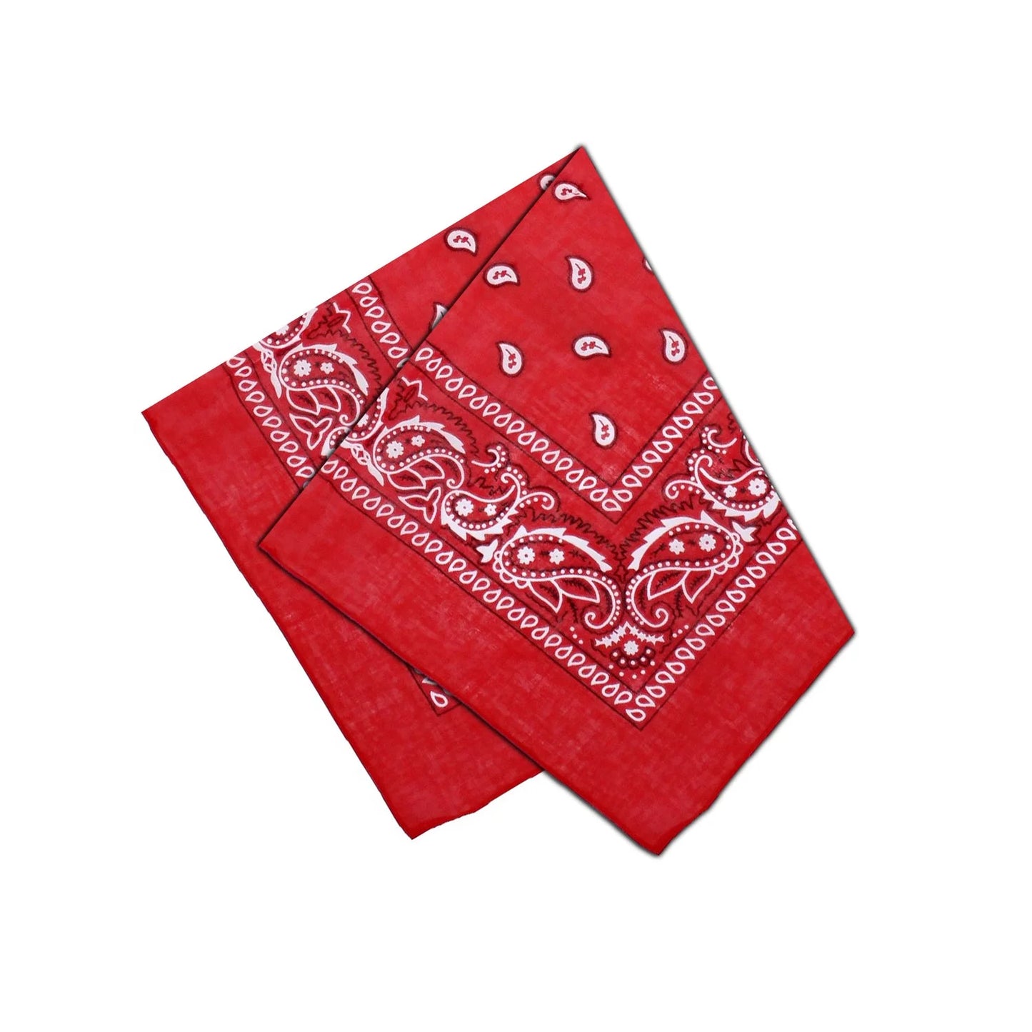 Black and White Design Red Cotton Bandana - Everard - Dr Faust