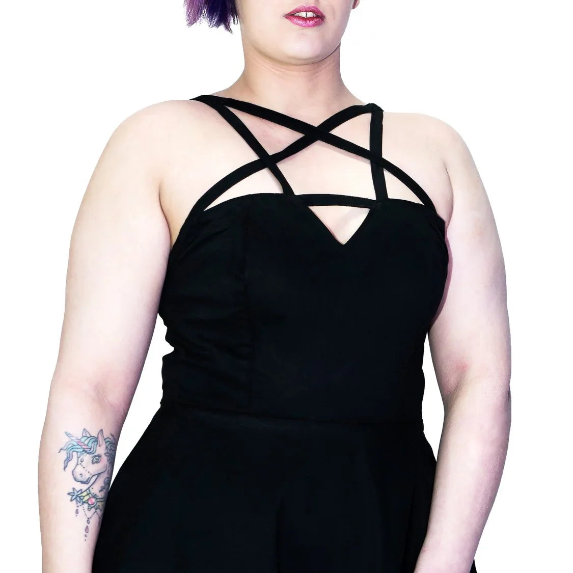 Strappy black dress plus size new arrivals