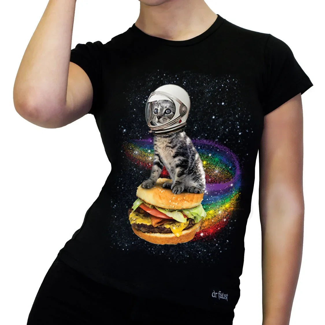 Cat astronaut t shirt best sale