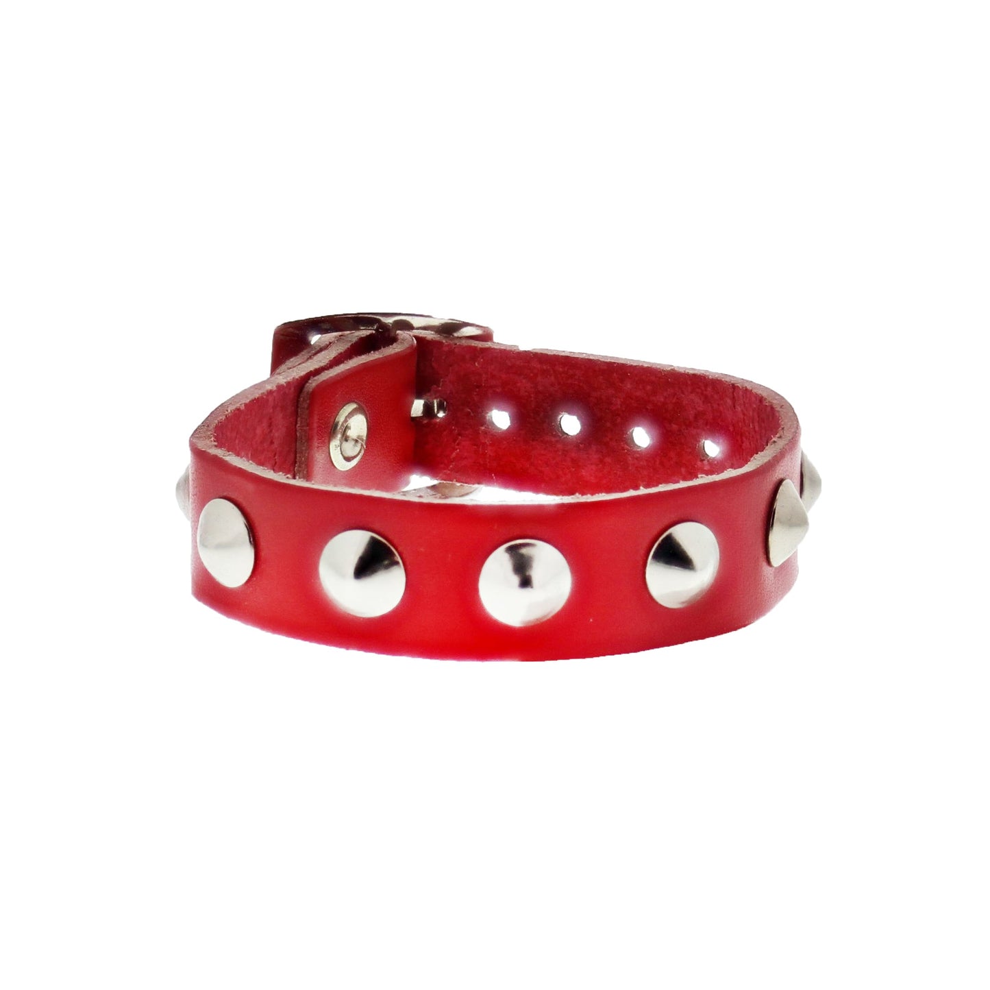 Defiant Red Vegan Leather Bracelet