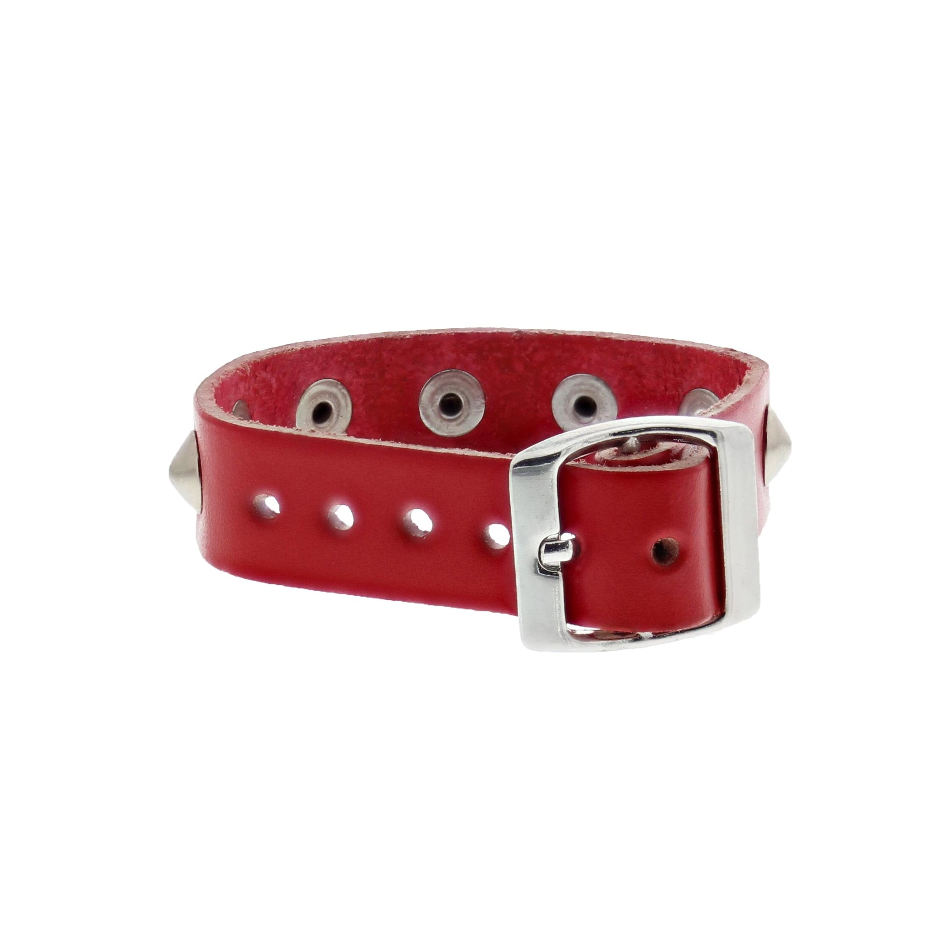 Defiant Red Vegan Leather Bracelet