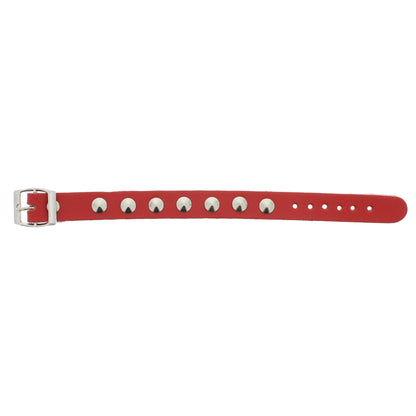 Defiant Red Vegan Leather Bracelet