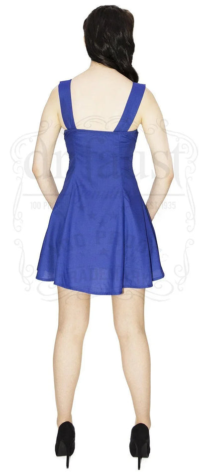 Electric Blue Halterneck Mini Dress for Effortless Summer Style Dr Faust Electric Blue Halterneck Mini Dress for Effortless Summer Style Dr Faust