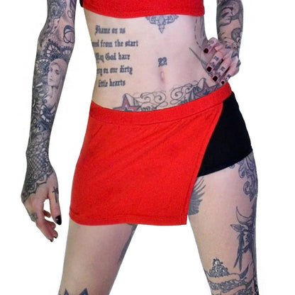 Devil's Team 666 Cheerleader Red Top Shorts Set - Gretchen - Dr Faust