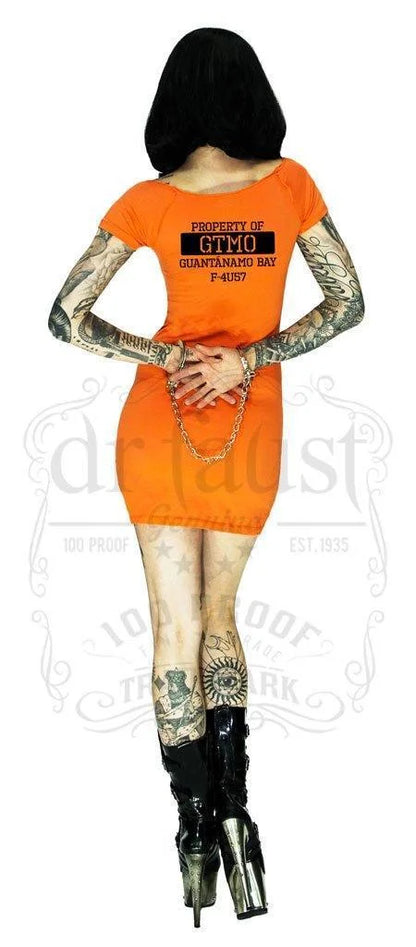 Guantanamo Bay Orange Mini Dress - Alca - Dr Faust