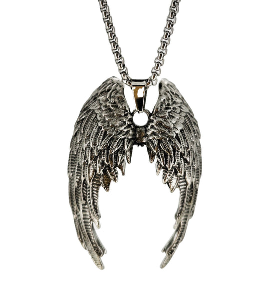 Guardian’s Embrace Wing Pendant - Sterling Silver Plated - Jewellery