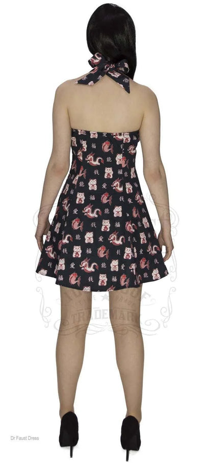 Lucky Cat Good Luck Mini Dress - Iris - Dr Faust