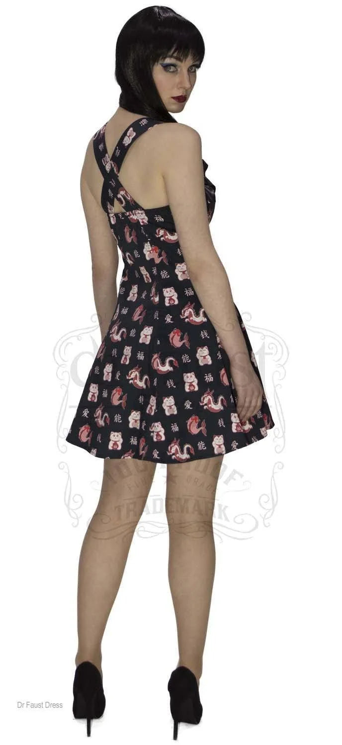 Lucky Cat Good Luck Mini Dress - Iris - Dr Faust