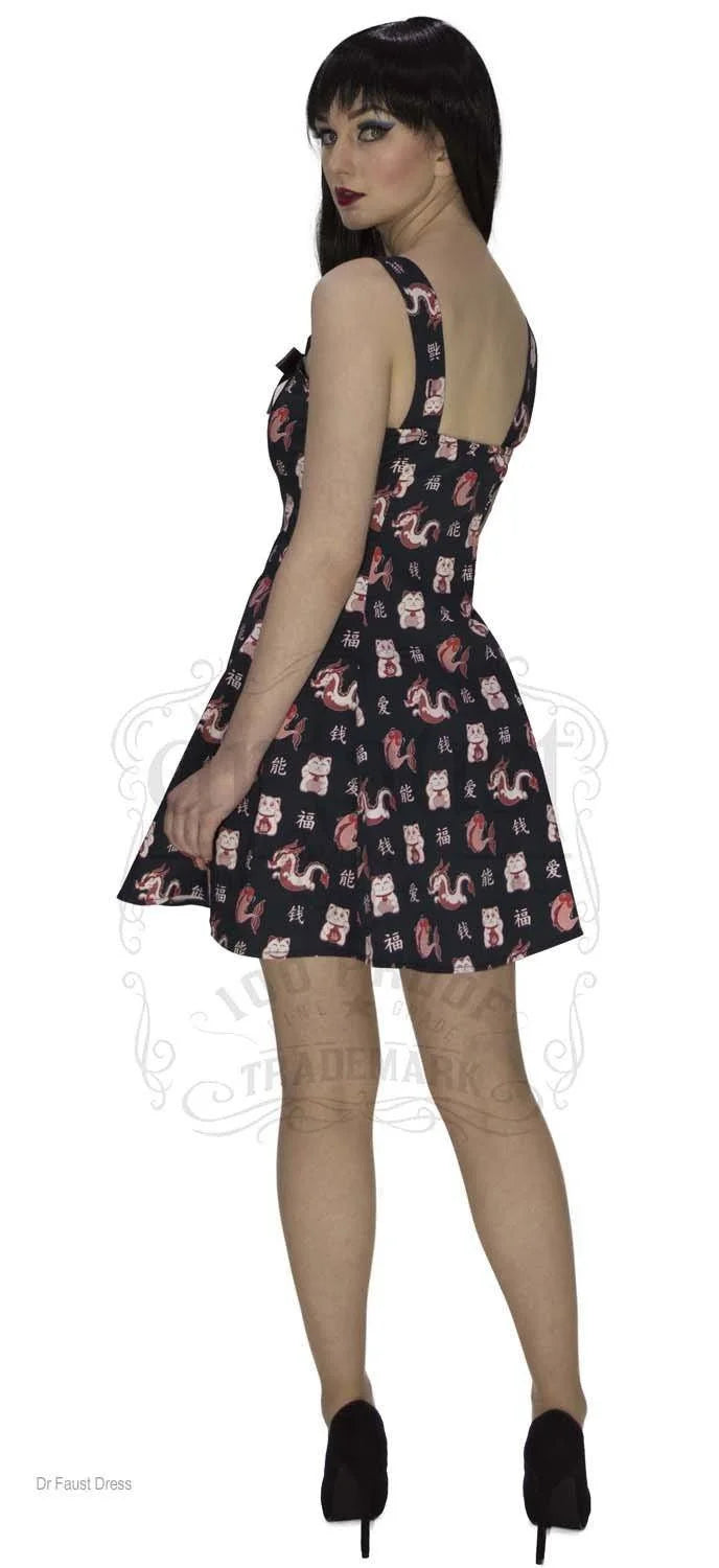 Lucky Cat Good Luck Mini Dress - Iris - Dr Faust