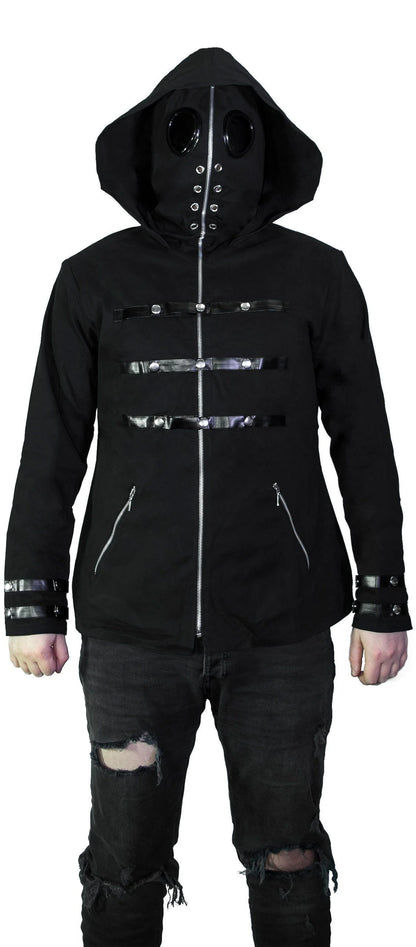 Metal Caps Black Goggles Short Cotton Jacket - Berthold - Dr Faust