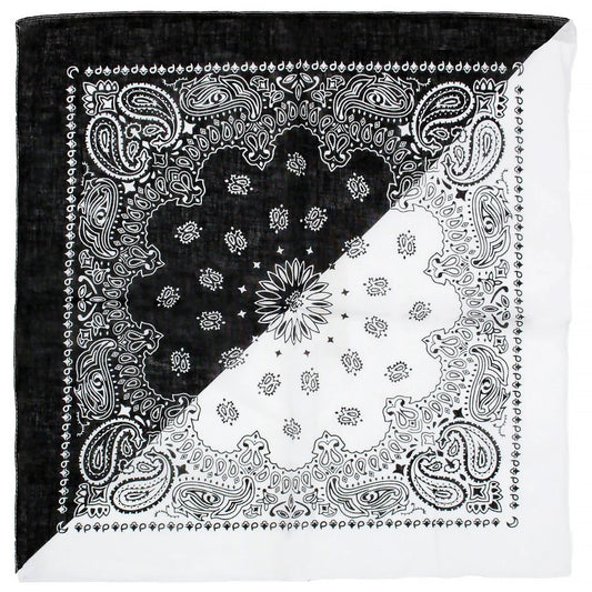 Monochrome Vintage Design Cotton Bandana - Ian - Dr Faust