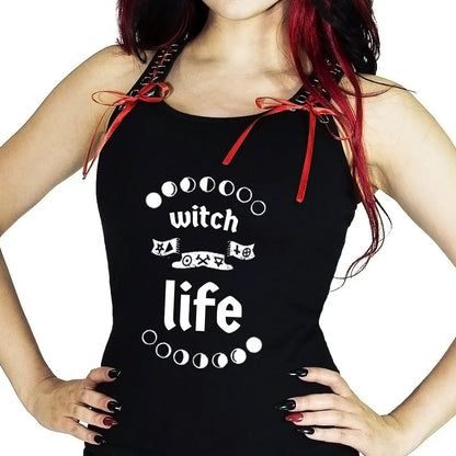 Witch Life Women's Black Vest - Sarai - Dr Faust