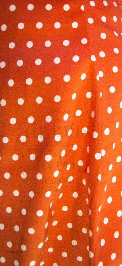 Orange White Polka Dot Mini Dress - Cadence - Dr Faust