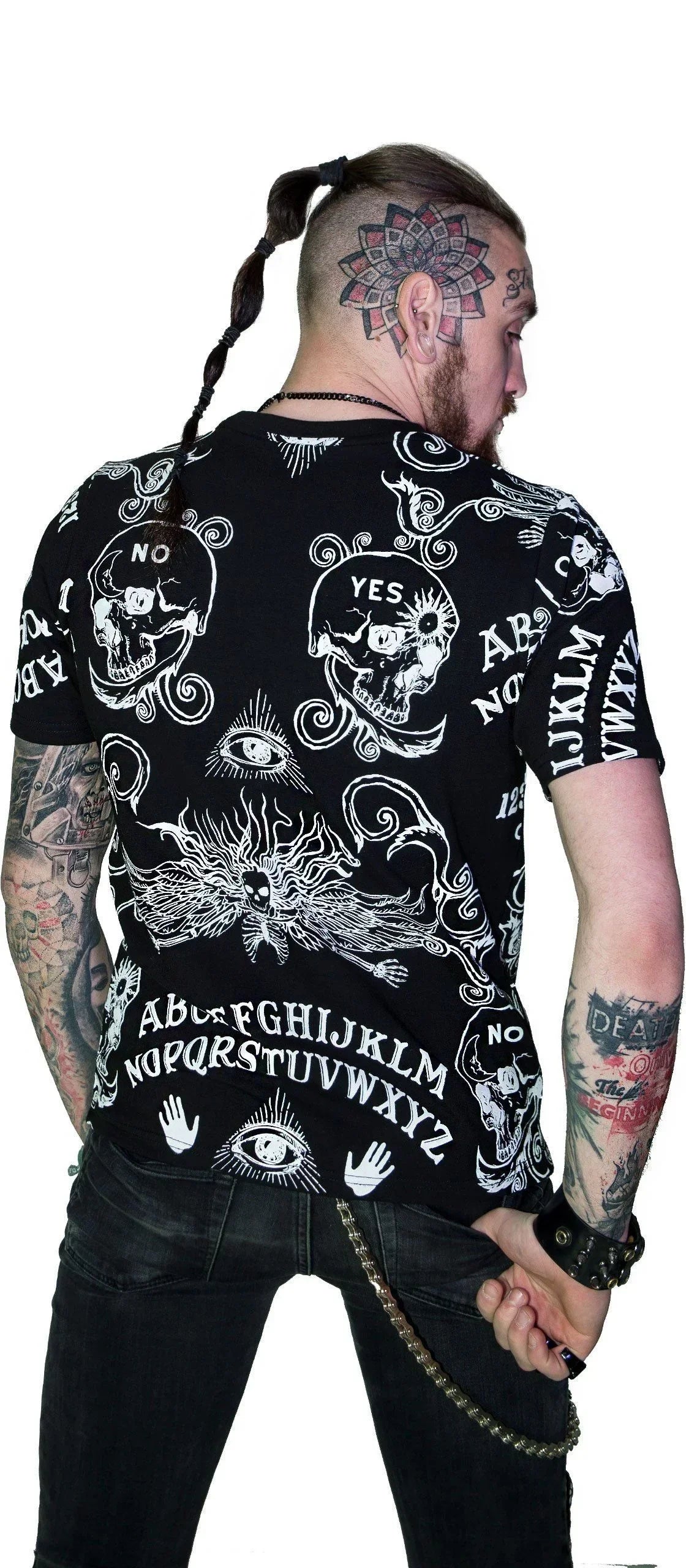 Ouija Board All Over Print Nu Goth Black T-Shirt - Mack - Dr Faust